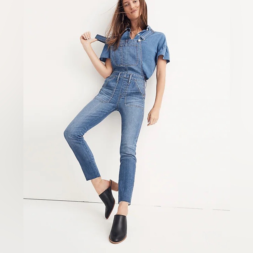 Madewell Skinny Overalls in Kemp Wash S‎